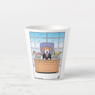 Dog Accountant In and Out Boxes Latte Mug