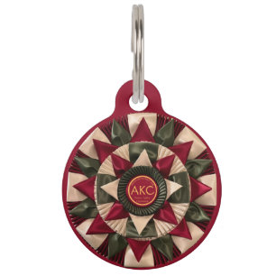 Dog Agility M.A.C.H. Rosette Ribbon Round Pet Tag