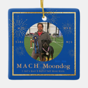 Dog Agility MACH Blue Custom Ornament