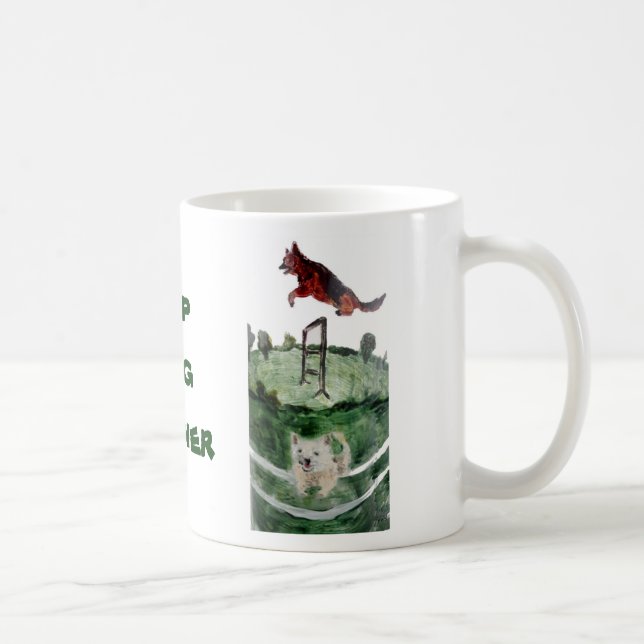 Dog Agility Painting Personalized Coffee Mug (Right)