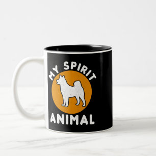 Dog Akita My Spirit Animal American Akita Inu Two-Tone Coffee Mug
