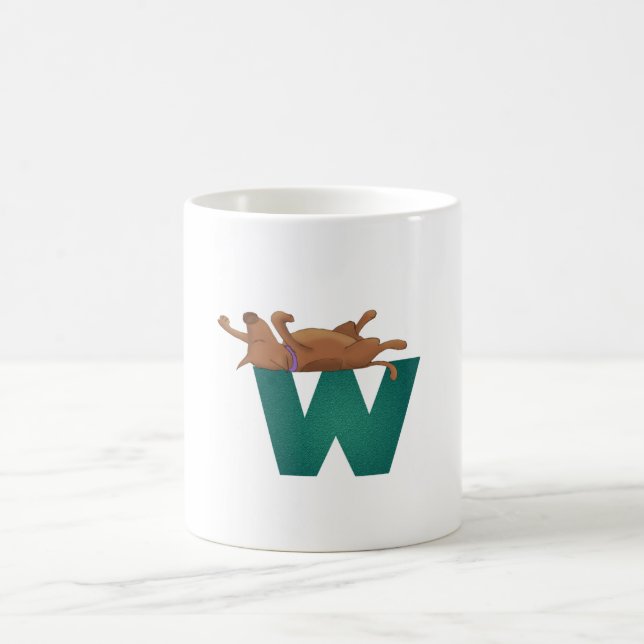 Dog Alphabet W Mug (Center)