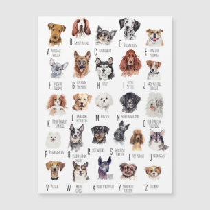 Dog Alphabet Watercolor 