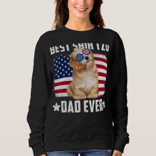 Dog American Flag Best Shih Tzu Dad Ever Sweatshirt