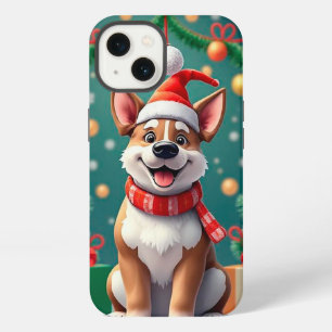 Dog Among Festive Christmas Decorations iPhone 13 Case