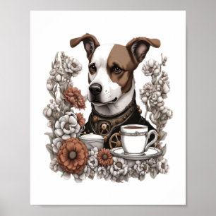 dog anc coffee poster