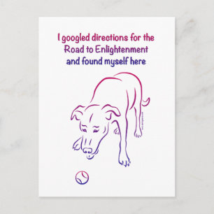 Dog and Ball - Enlightenment Postcard