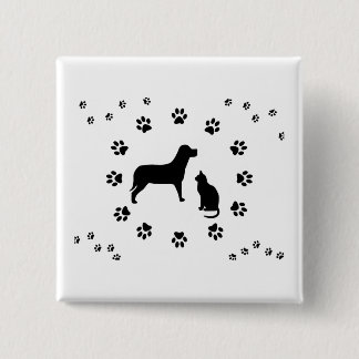 Dog and Cat Button