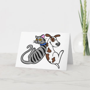 Dog and cat card