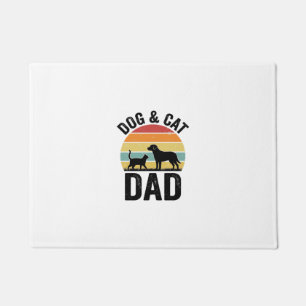 Dog and Cat Dad Vintage Pet Lover Shirt Design_1 Doormat