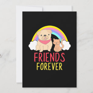 Dog And Cat Friends Forever Invitation