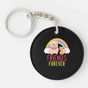 Dog And Cat Friends Forever Keychain