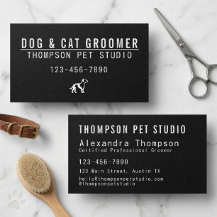Dog And Cat Groomer Modern Bold Professional Business Card