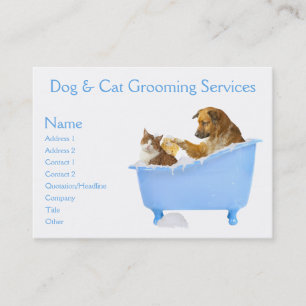 Dog and Cat Grooming Service Business Card