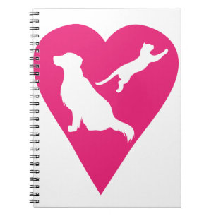 Dog and Cat Heart Notebook