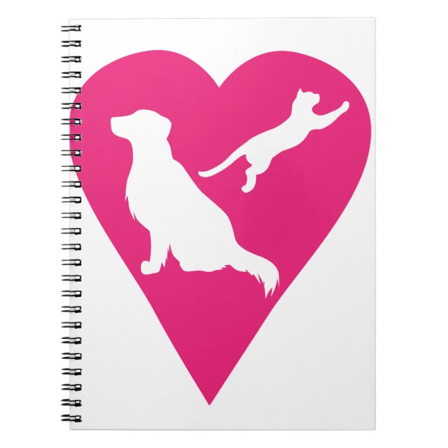Dog and Cat Heart Notebook (Front)