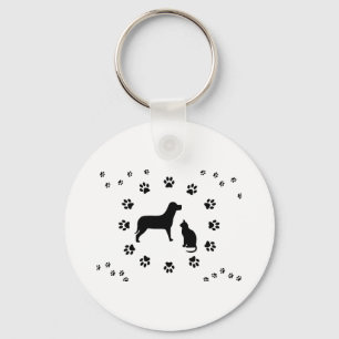 Dog and Cat Keychain