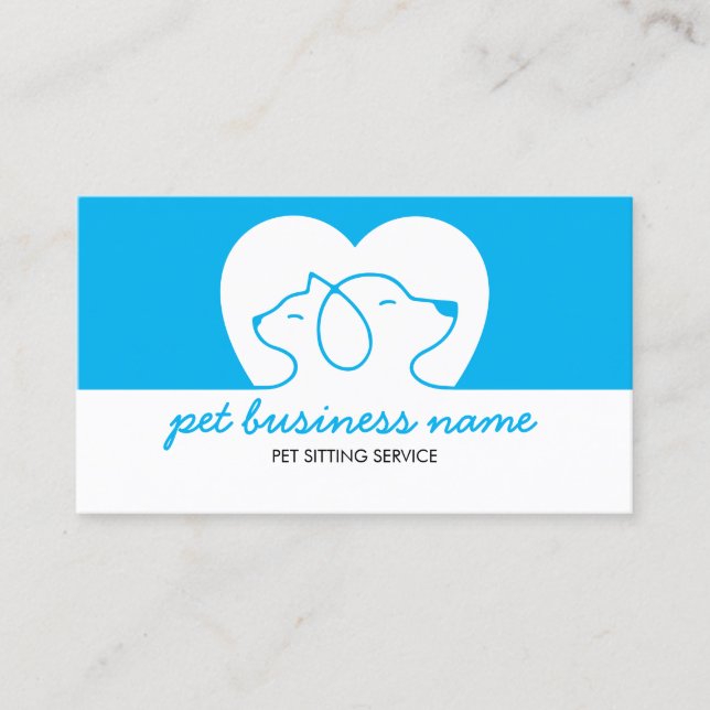 Dog And Cat Logo Business Card (Front)
