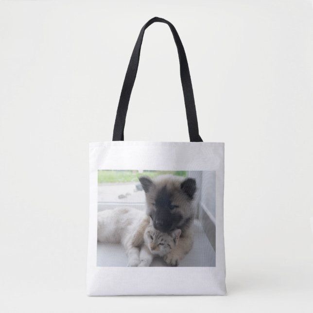 Dog And Cat Love  Tote Bag (Front)