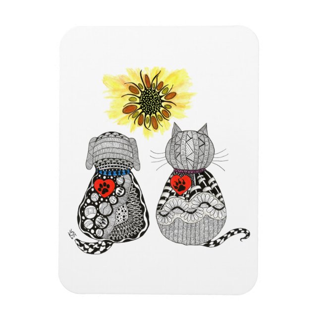 Dog and Cat Magnet 3"x4" (Vertical)