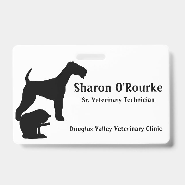 Dog and Cat Name Badge (Front)