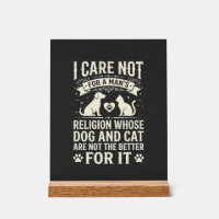 Dog and Cat Religion Quote