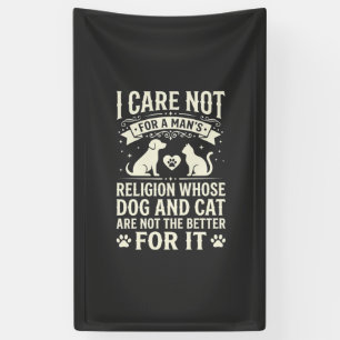 Dog and Cat Religion Quote Banner