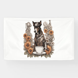 dog and coffee banner