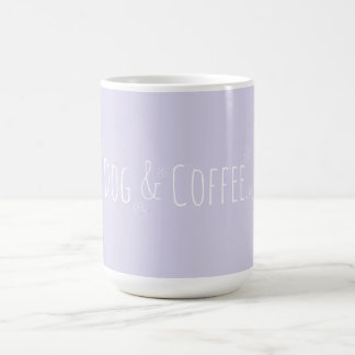 Dog and Coffee Lilac Purple  Coffee Mug