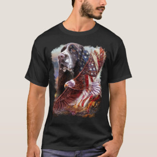 Dog and Eagle Flag America Classic Vintage T-Shirt