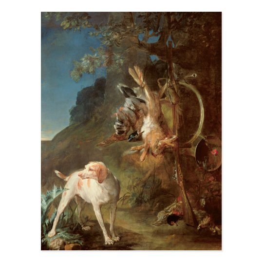 Dog and Game, 1730 Postcard