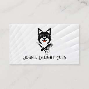 Dog and Grooming Scissors Comb Business Card