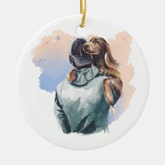Dog And Man Ornament