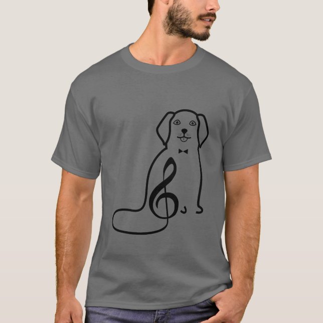 DOG AND MUSIC NOTE T-Shirt (Front)