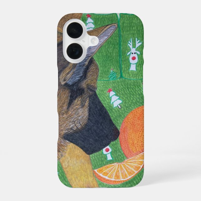 Dog and orange phone case (Back)