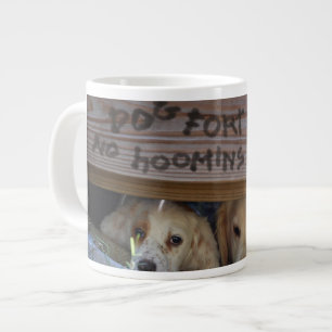 Dog and Puppy in Dog Fort Large Coffee Mug