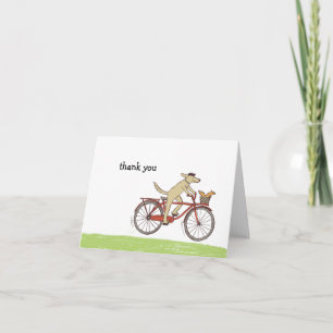 Dog and Squirrel Thank You Card