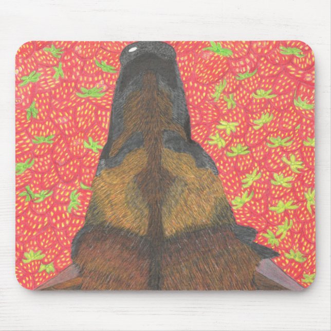 Dog and strawberry mouse pad (Front)