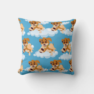 Dog Angel Cute Puppy Animal Lover Cartoon Pet Throw Pillow