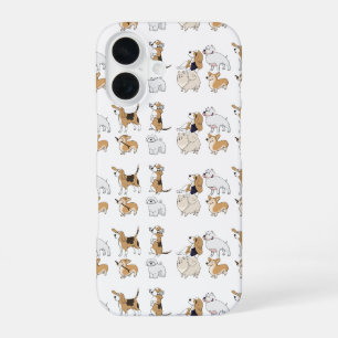 Dog Animal Cute Corgi Brown Bolonka  iPhone 16 Case