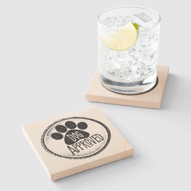 Dog Approved Stone Coaster (Side)