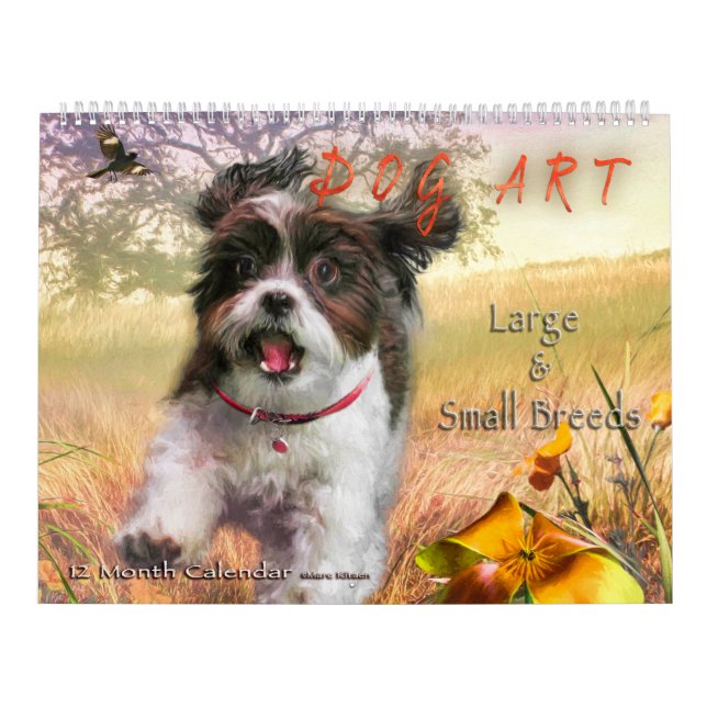 DOG ART #1 Large & Small Breeds Calendar (Cover)