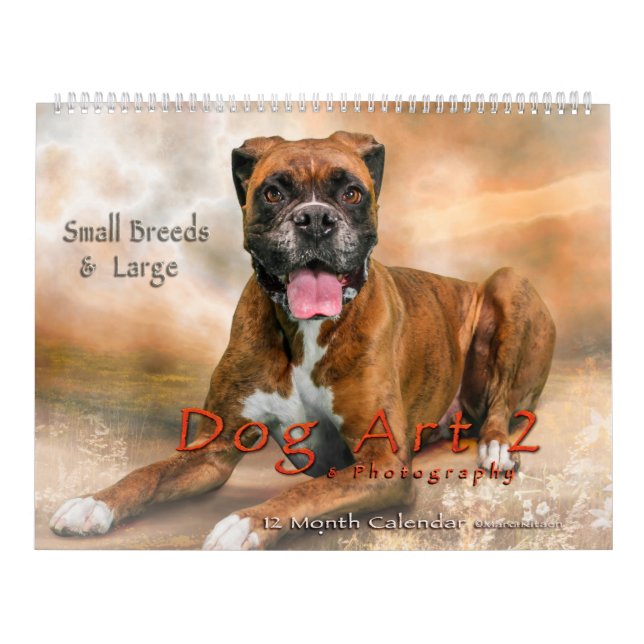 DOG ART CALENDAR #2 Large & Small Breeds (Cover)
