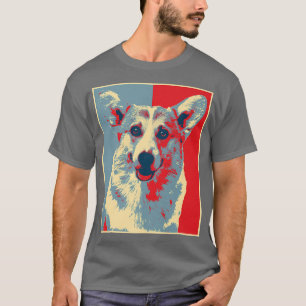 Dog Artwork Vintage Silhouette Corgi T-Shirt