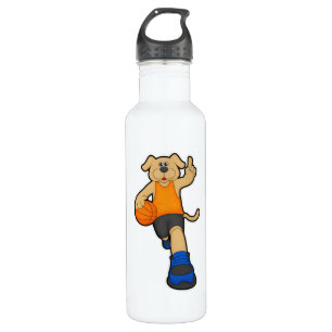 Dog as Basketball player with Basketball 710 Ml Water Bottle