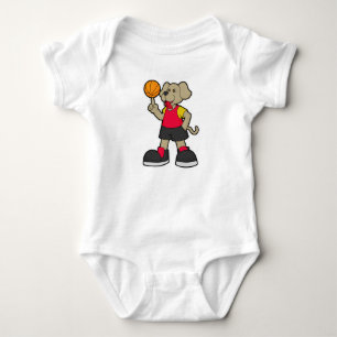 Dog as Basketball player with Basketball Baby Bodysuit