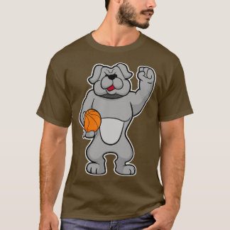 Dog as Basketball player with Basketball ball T-Shirt