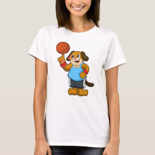 Dog as Basketball player with Basketball T-Shirt