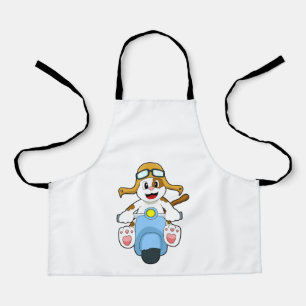 Dog as Biker with Scooter.PNG Apron
