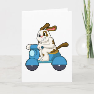 Dog as Biker with Scooter.PNG Card
